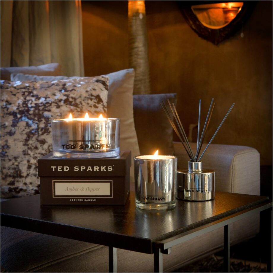 Geurstokjes TED SPARKS - Metallic Collectie - Amber & Peper