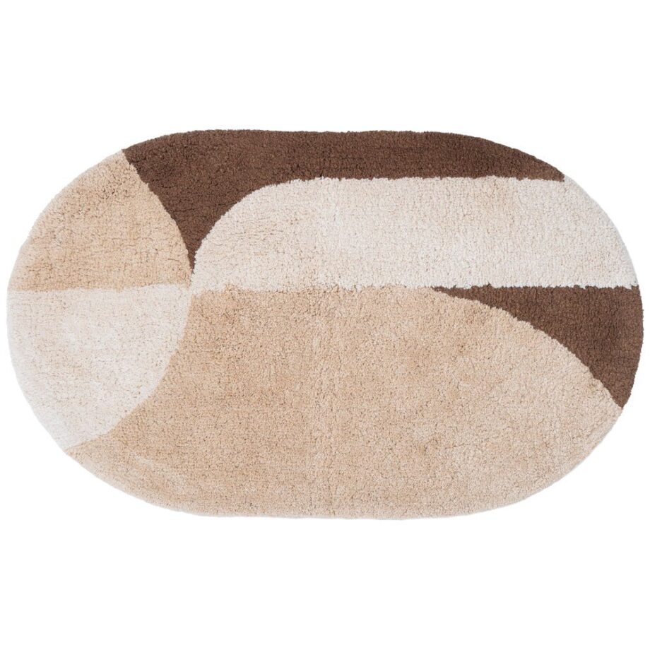 Badmat Bowie – Beige Ovaal